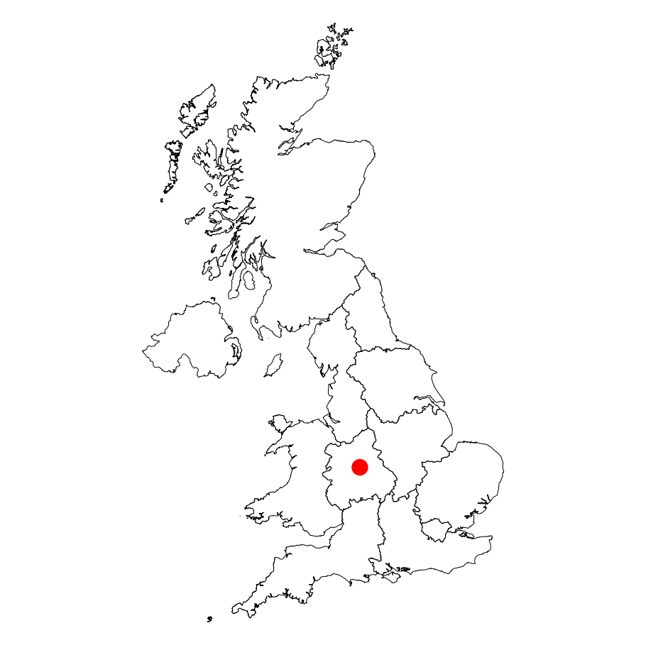 West Midlands map